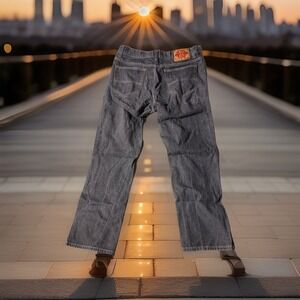 PJ Mark Denim Jeans Mens 36 x 34 Gray Straight Leg Regular  5 Pockets Skate